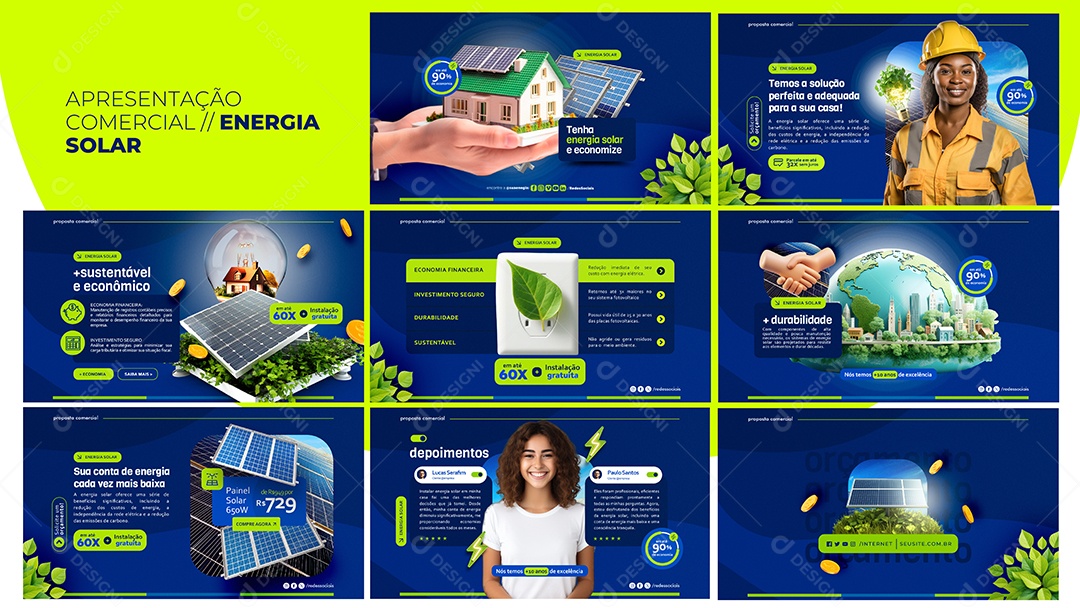 Apresentação Comercial Energia Solar PSD Editável
