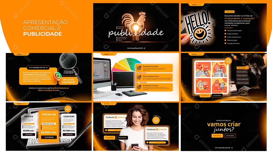 Apresentação Comercial Publicidade PSD Editável