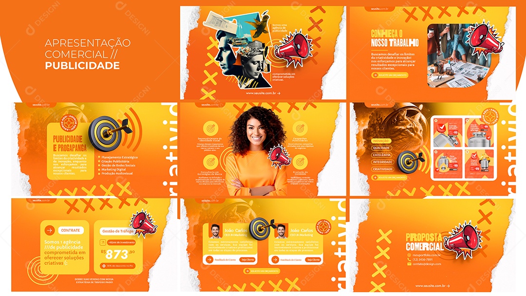 Apresentação Comercial Publicidade PSD Editável