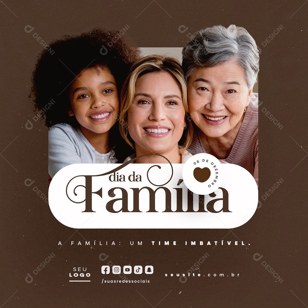 Dia da Família 08 de Dezembro Social Media PSD Editável