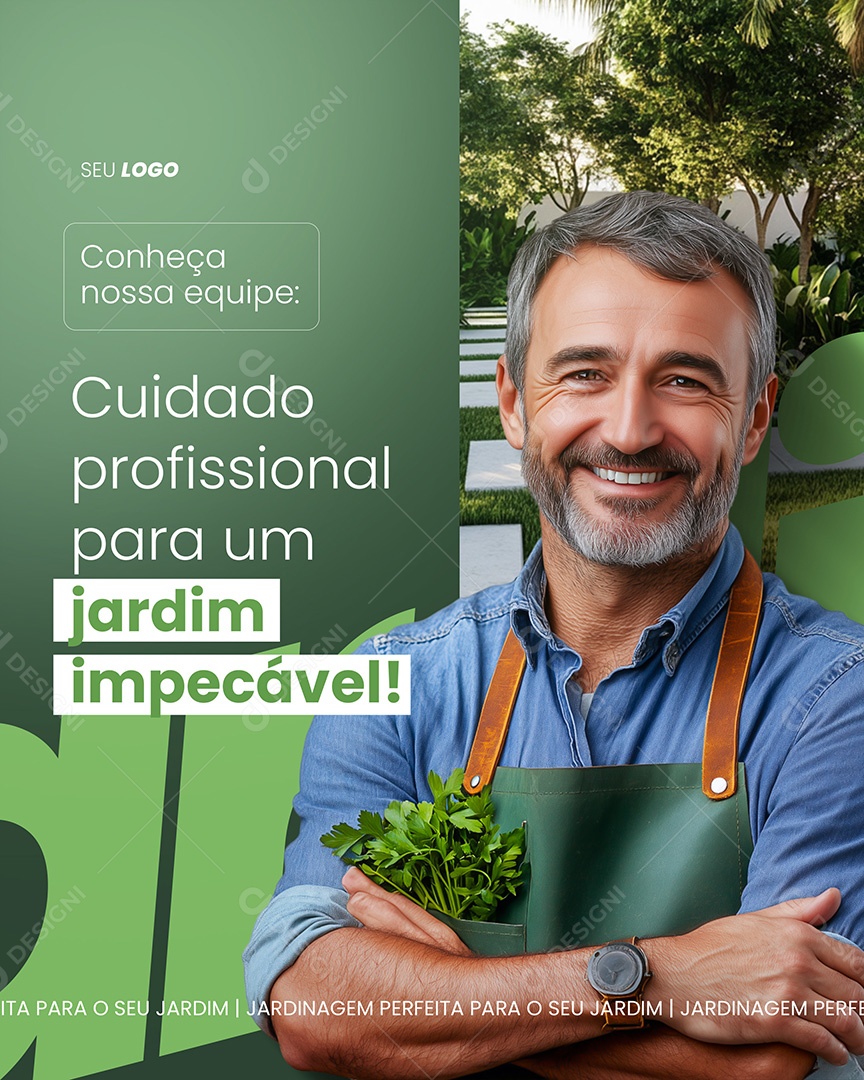 Jardinagem Jardim Impecável Social Media PSD Editável
