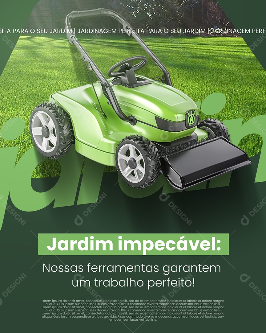 Jardinagem Jardim Impecável Social Media PSD Editável