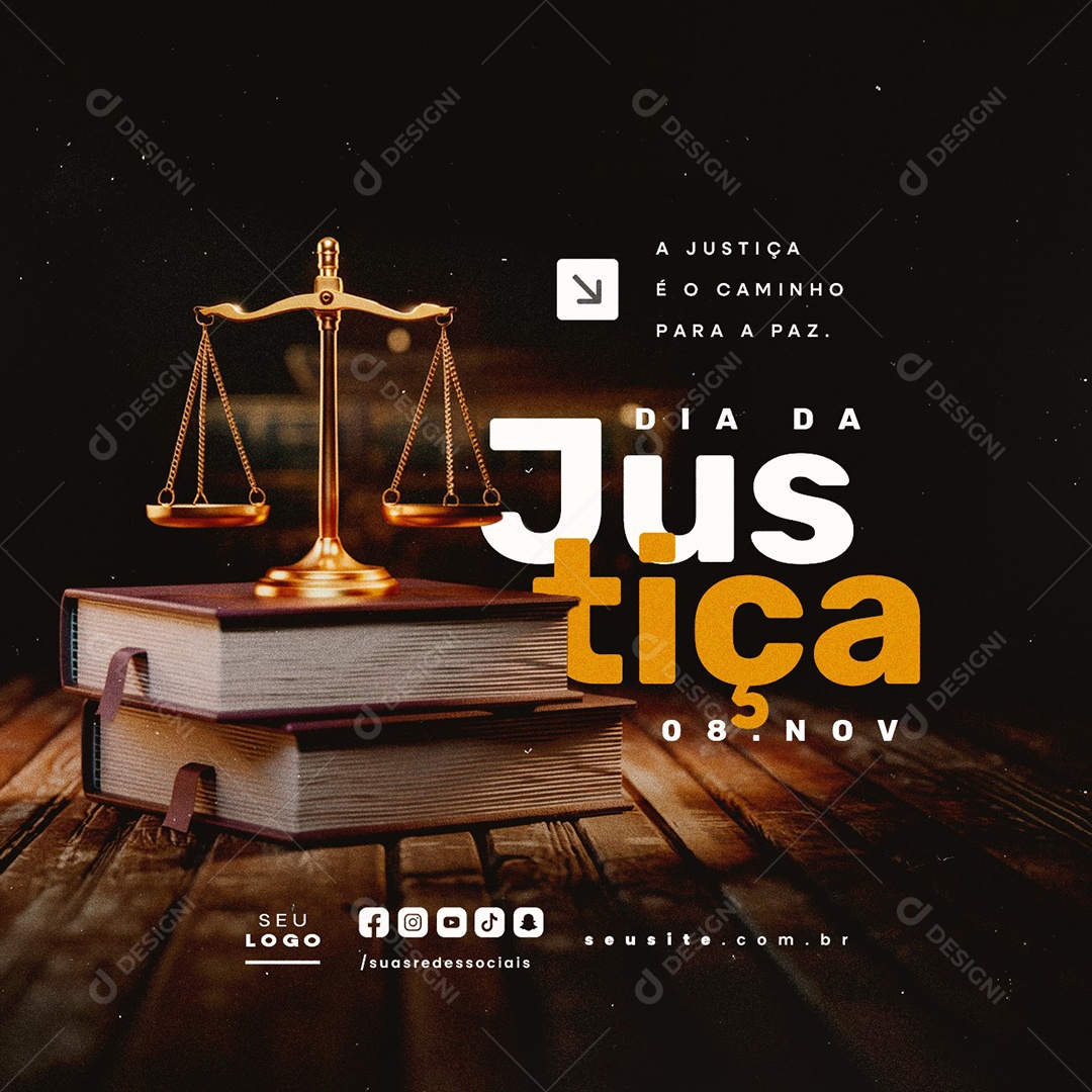 Social Media Dia da Justiça 08 de Dezembro PSD Editável