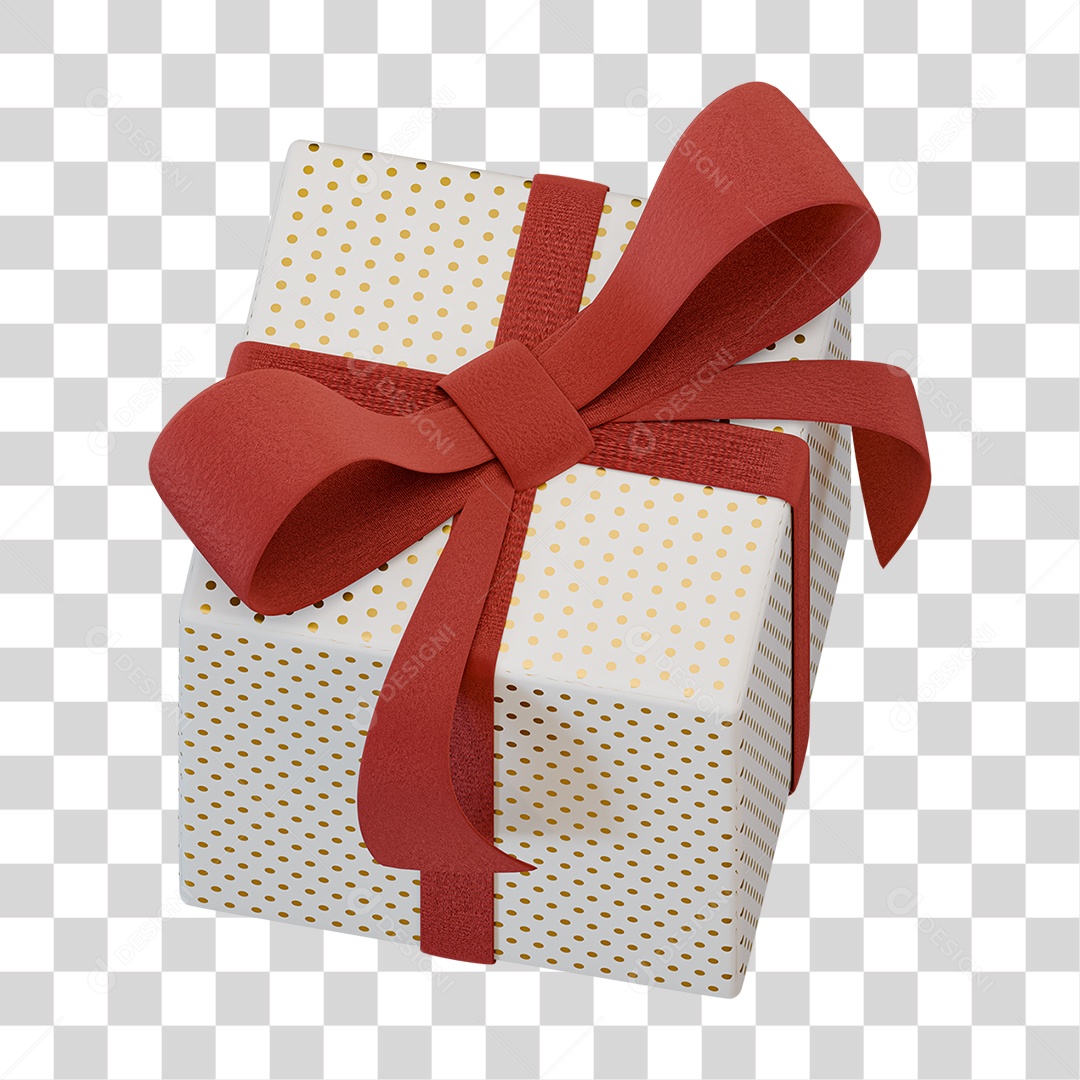 Caixa de Presente com Laço PNG Transparente