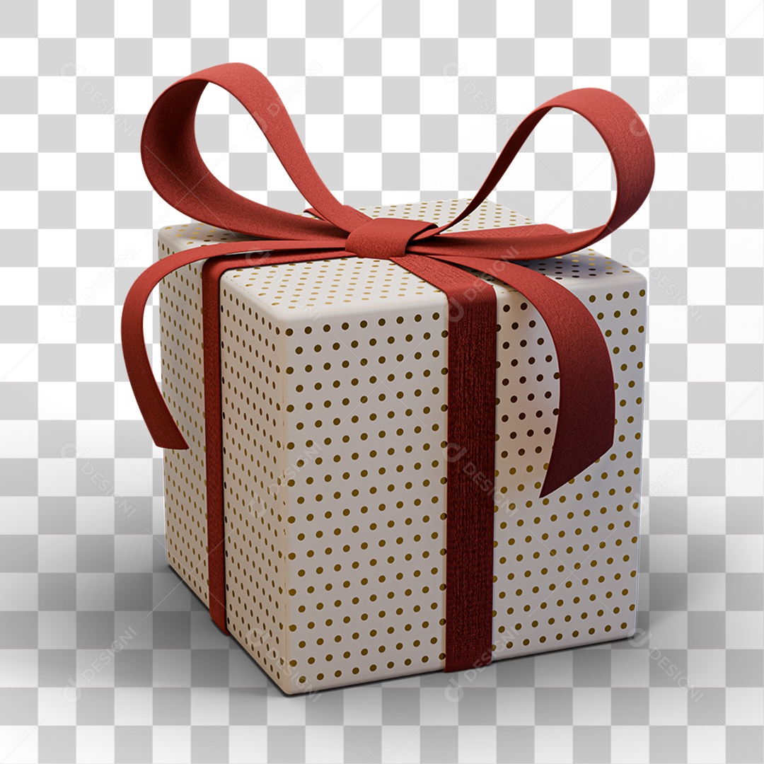 Caixa de Presente com Laço PNG Transparente