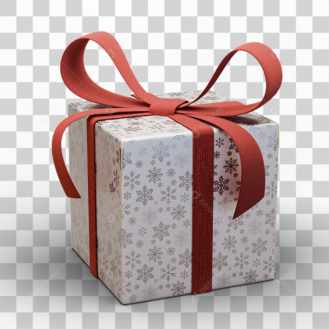Caixa de Presente com Laço PNG Transparente
