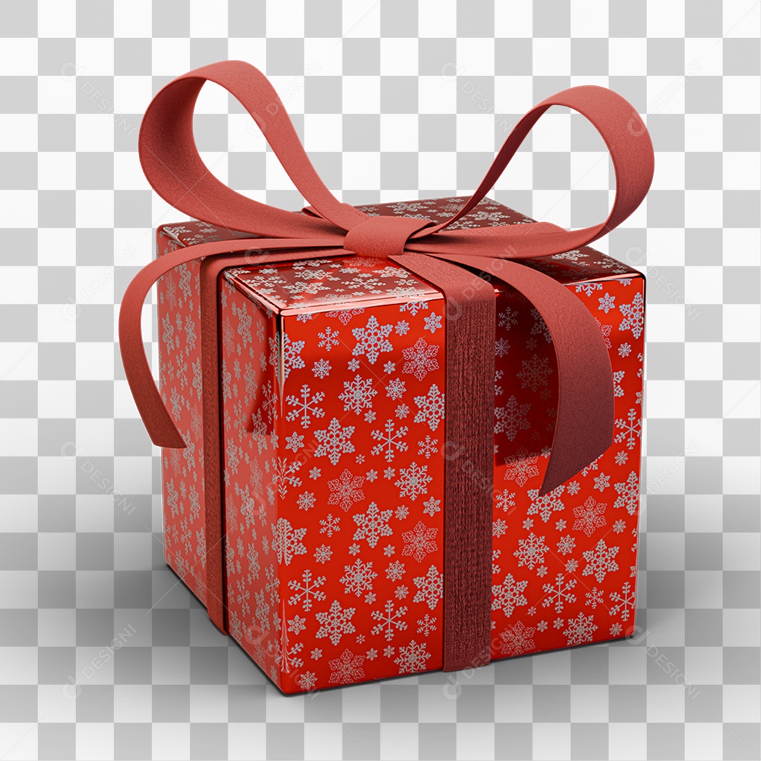 Caixa de Presente com Laço PNG Transparente
