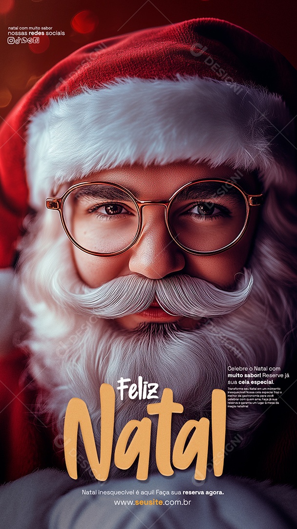 Story Feliz Natal 25 de Dezembro Social Media PSD Editável