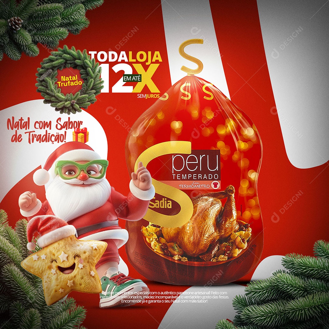 Supermarket Christmas offer Peru Tempered Christmas With Traditional Soap Social Media PSD Editable