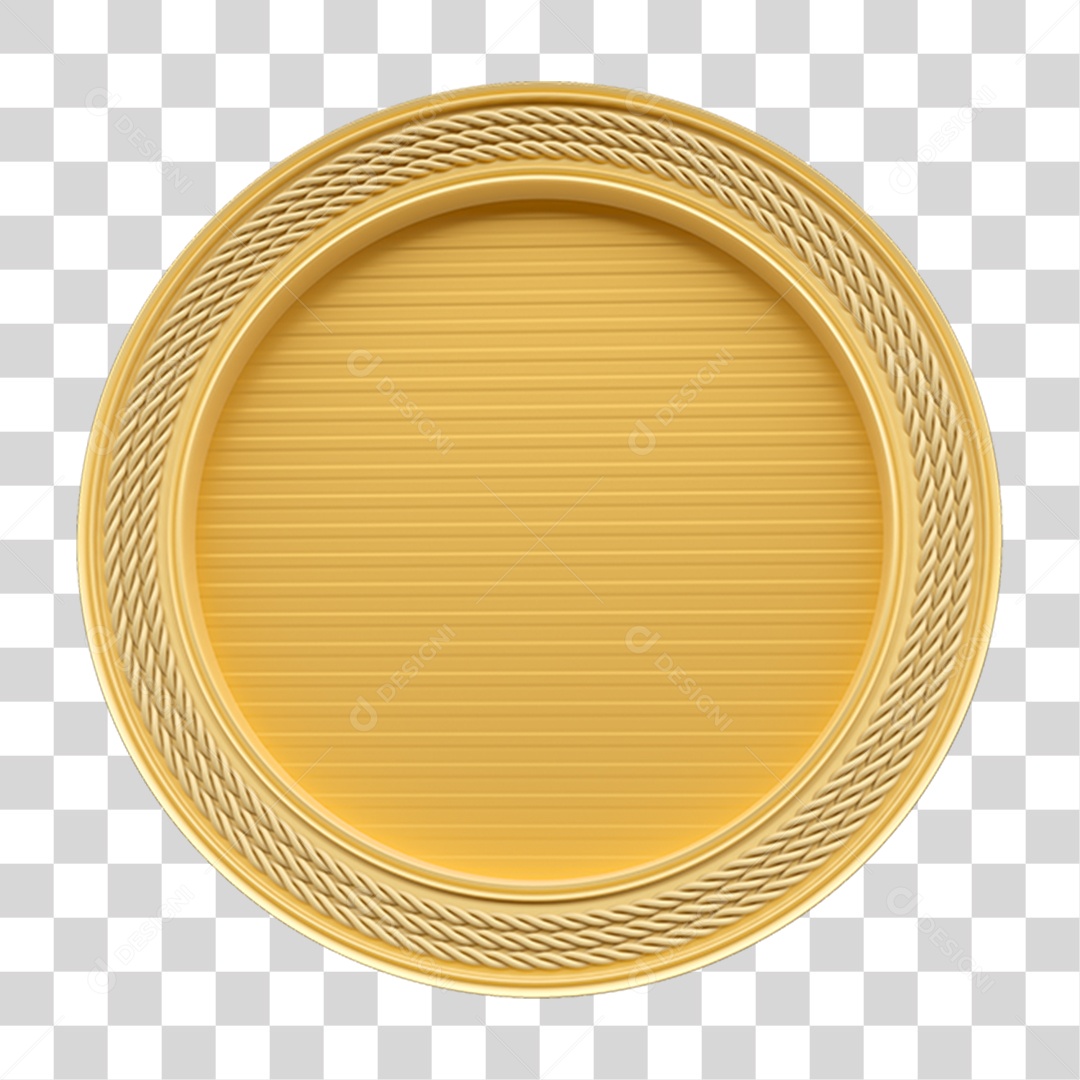 Elemento 3D Circulo Placa Redonda PNG Transparente