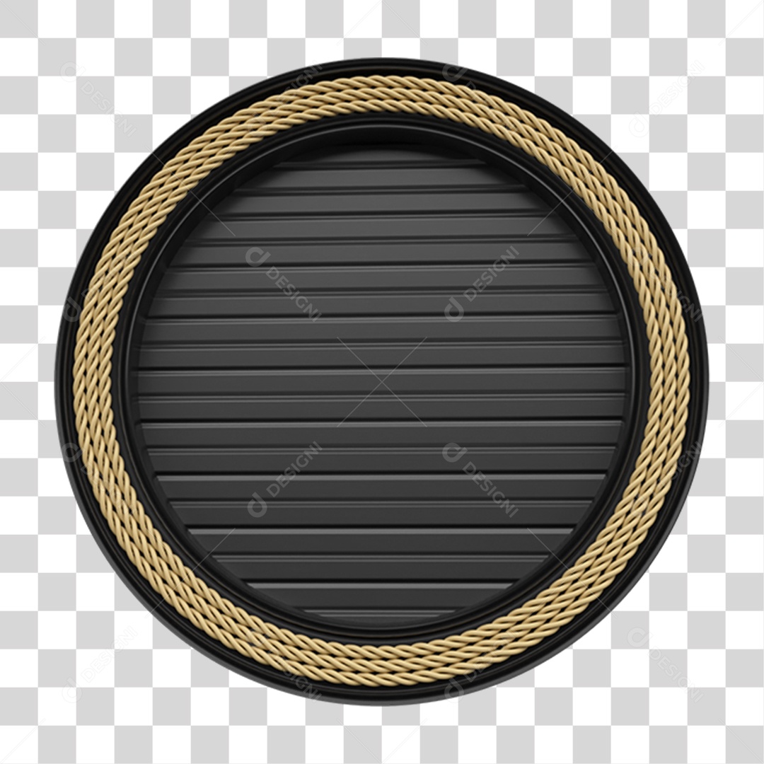 Elemento 3D Circulo Placa Redonda PNG Transparente