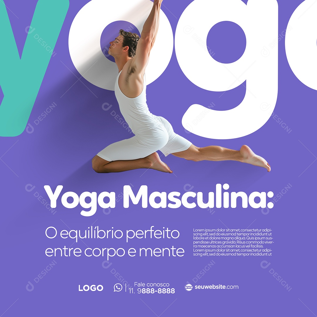 Yoga O Equilíbro Perfeito Social Media PSD Editável