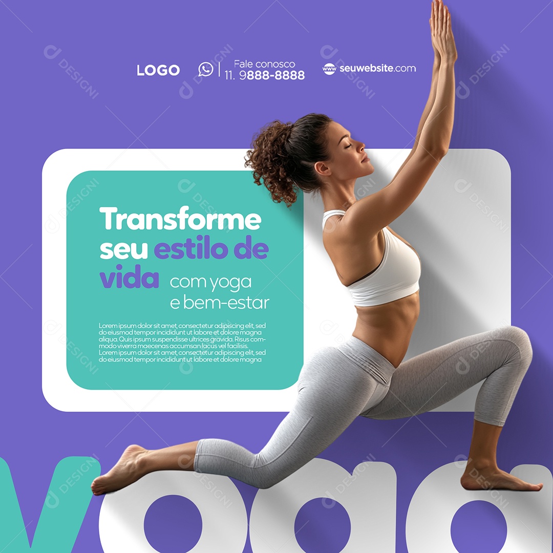 Yoga Estilo de Vida Social Media PSD Editável