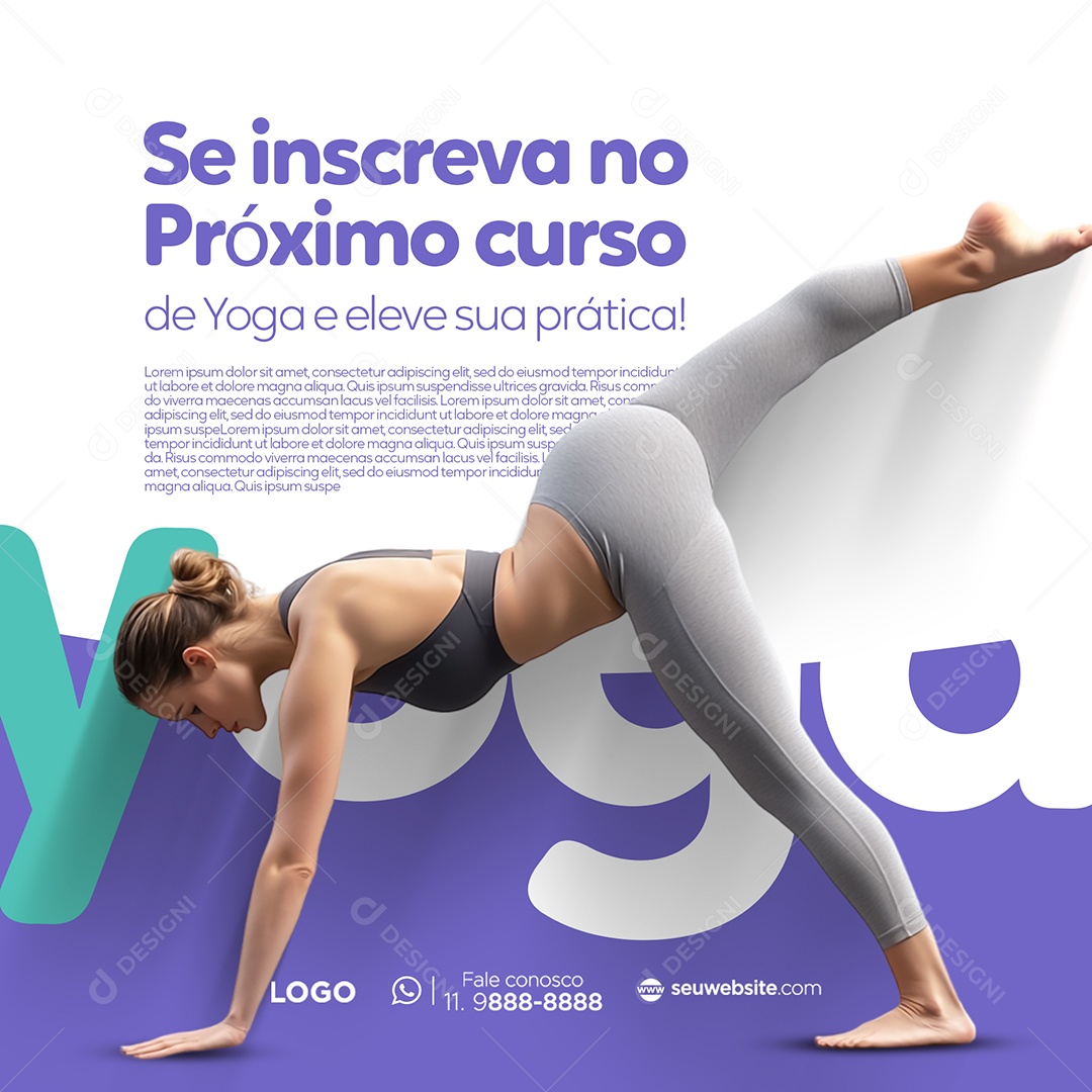 Yoga Curso de Yoga Social Media PSD Editável