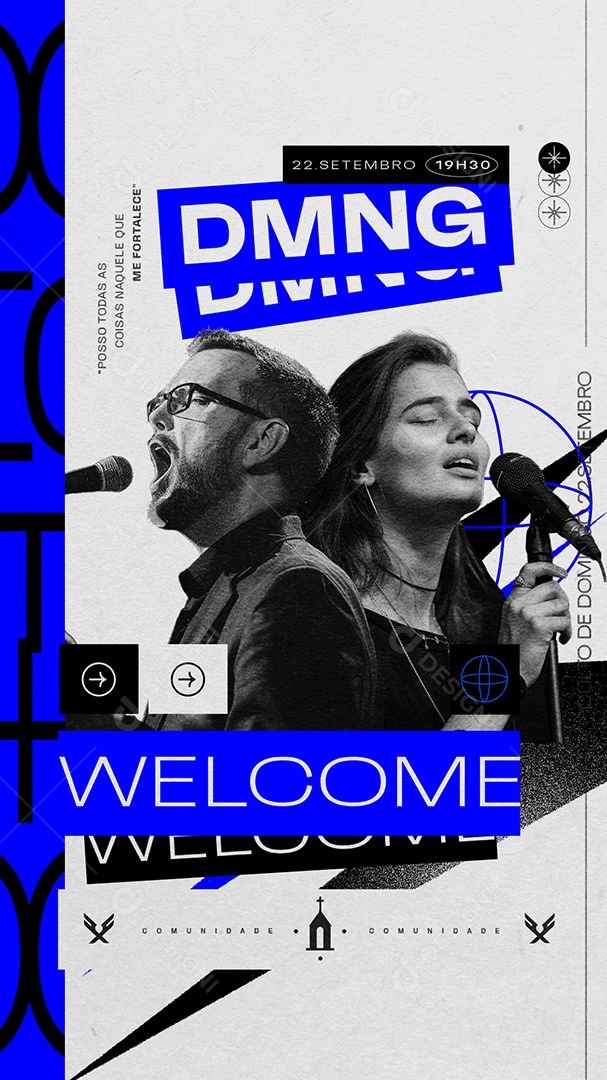 Story Social Media Gospel DMNG PSD Editável