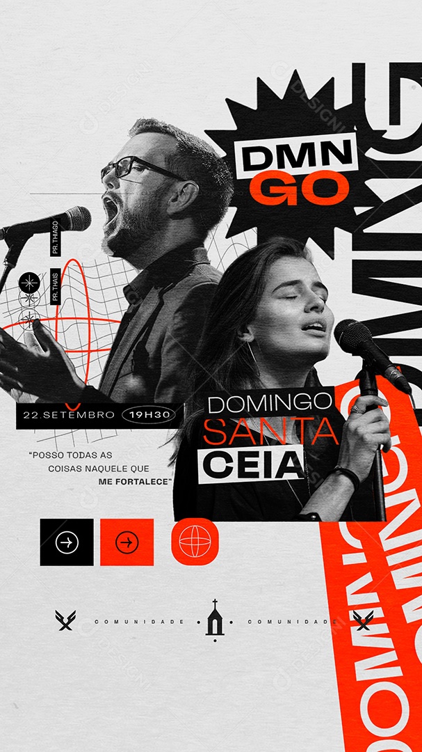 Story Gospel Domingo Santa Ceia Social Media PSD Editável