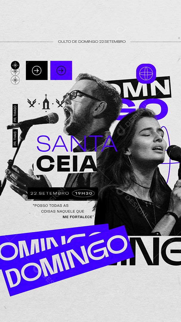 Story Gospel Santa Ceia Social Media PSD Editável