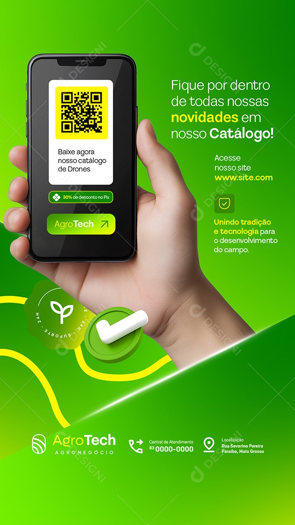 Story Agro Tech Novidades em Nosso Cátalogo Social Media PSD Editável