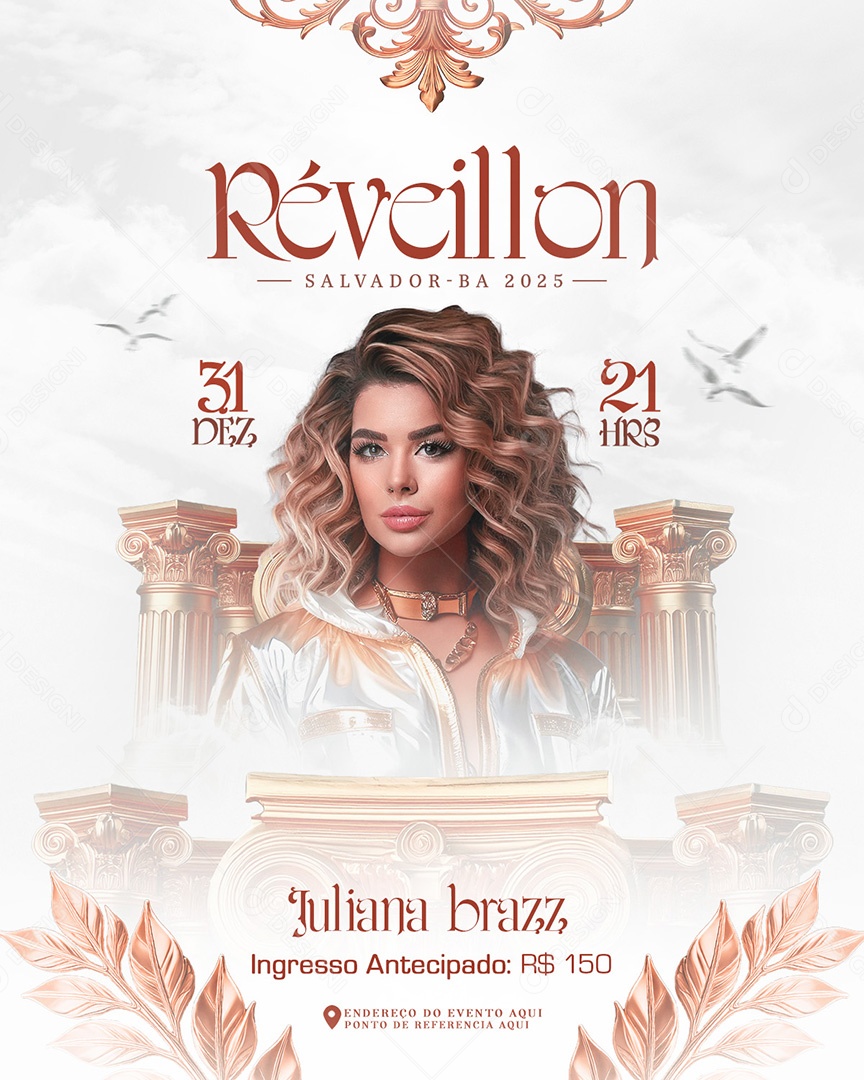 Flyer Réveillon Salvador Social Media PSD Editável