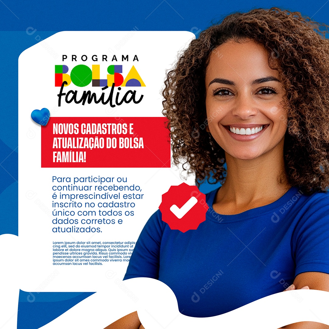 Prefeitura Programa Bolsa Família Social Media PSD Editável