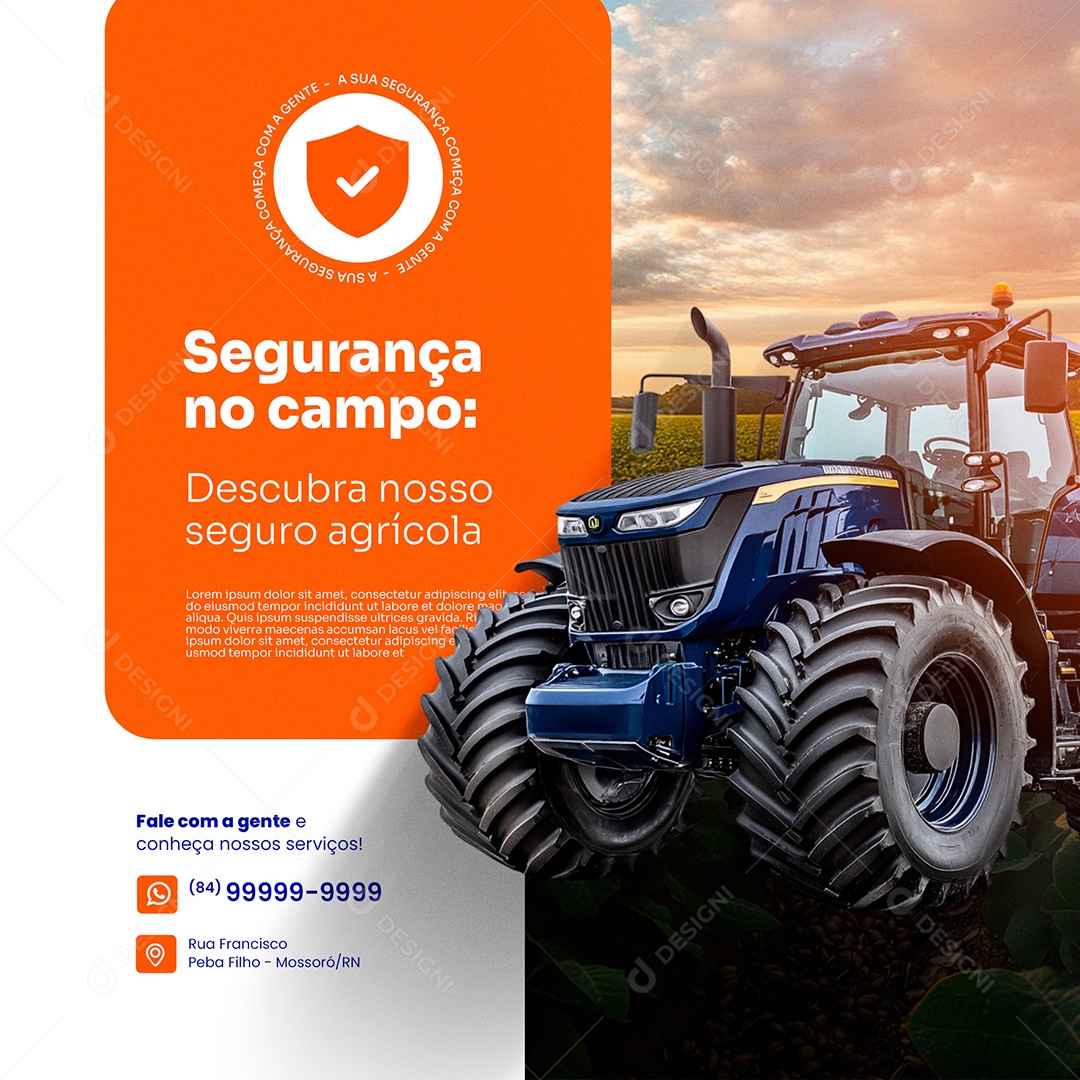 Seguradora Seguro AgrícolaSocial Media PSD Editável