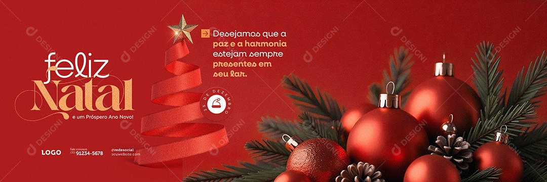 Carrossel Boas Festas Feliz Natal Feliz Ano Novo Social Média PSD Editável