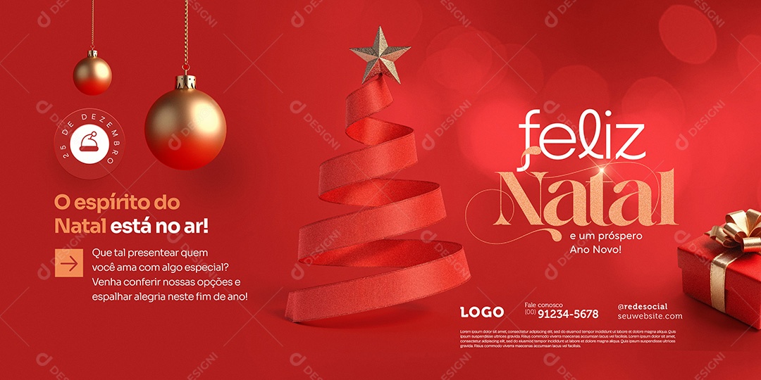 Carrossel Boas Festas Feliz Natal Feliz Ano Novo Social Média PSD Editável
