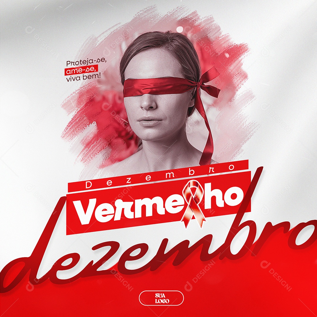 Dezembro Vermelho A Prevenção Salva Social Media PSD Editável