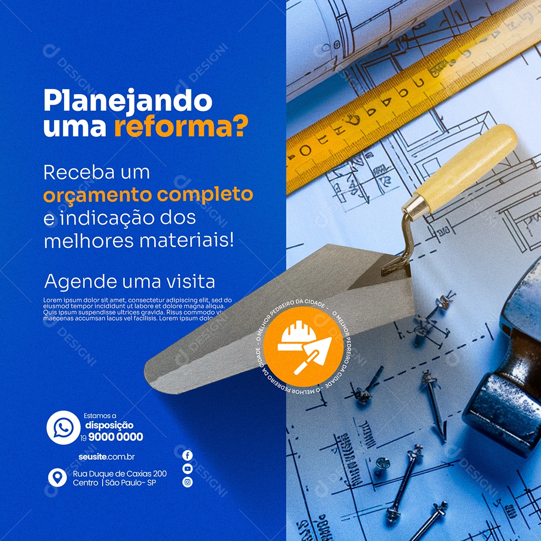 Receba Um Orçamento Completo Social Media PSD Editável