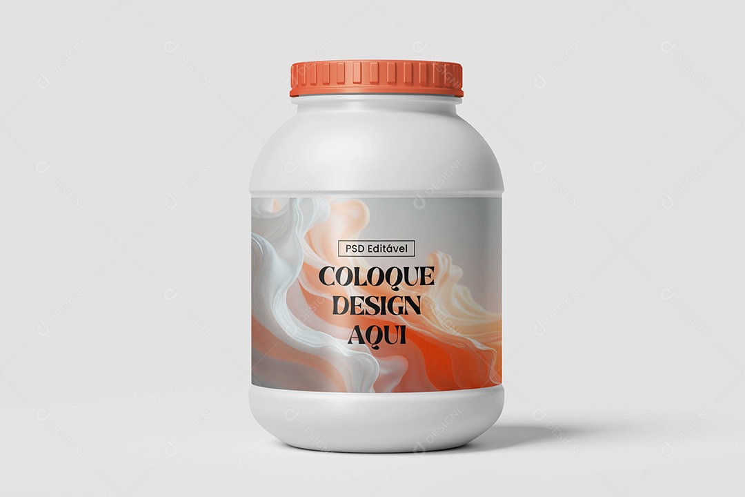 Mockup Pote de Proteina PSD Editável