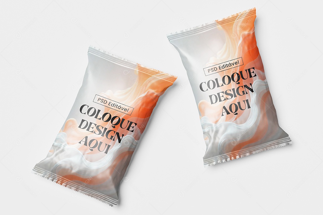 Mockup Duas Embalagens de Doce PSD Editavel