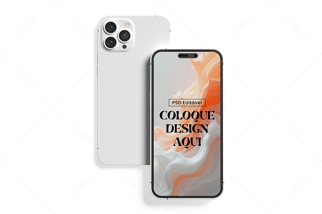Mockup de Celular Frente e Verso PSD Editável