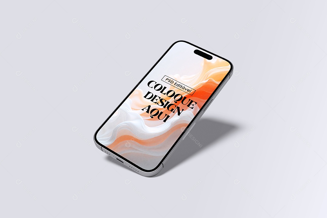 Mockup de Celular Inclinado PSD Editável