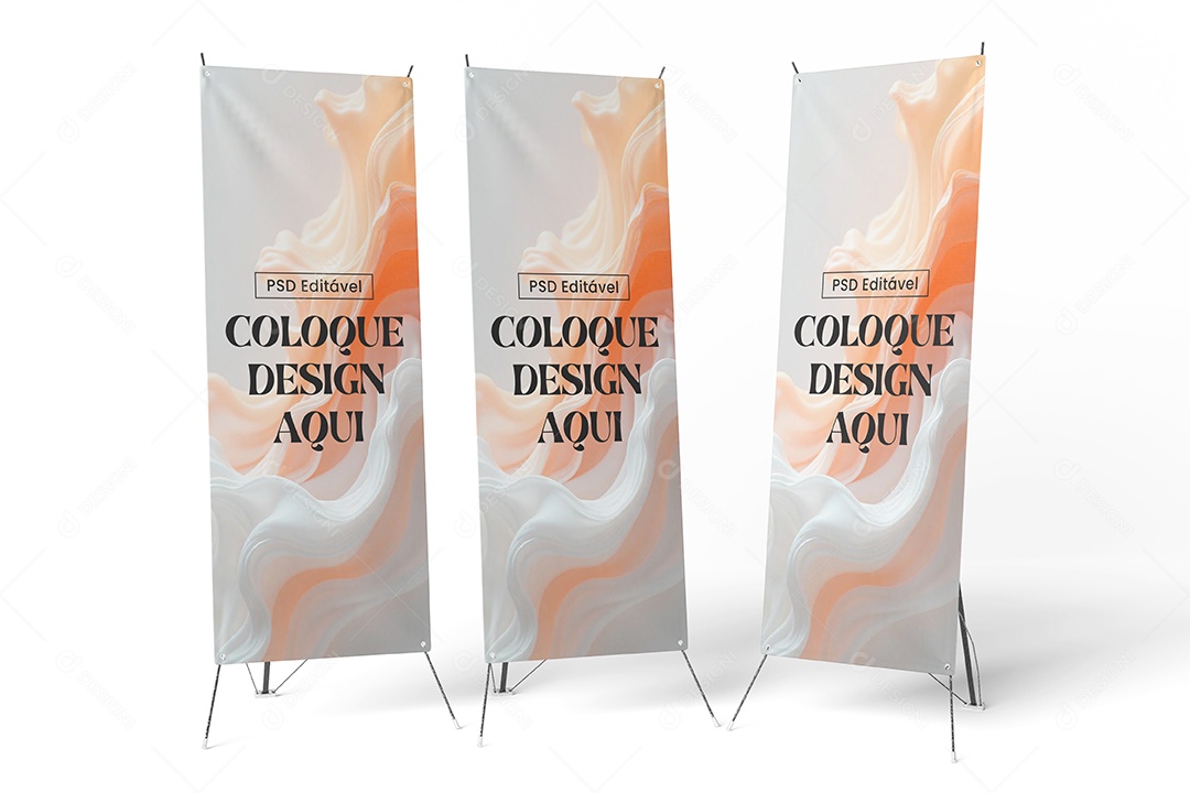 Mockup Três Quadros De Pintura PSD Editável