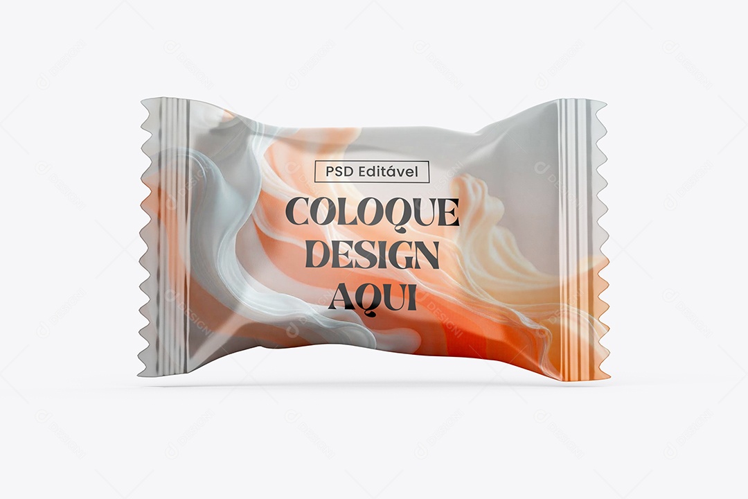 Embalagem de Bala PSD Editavel Mockup
