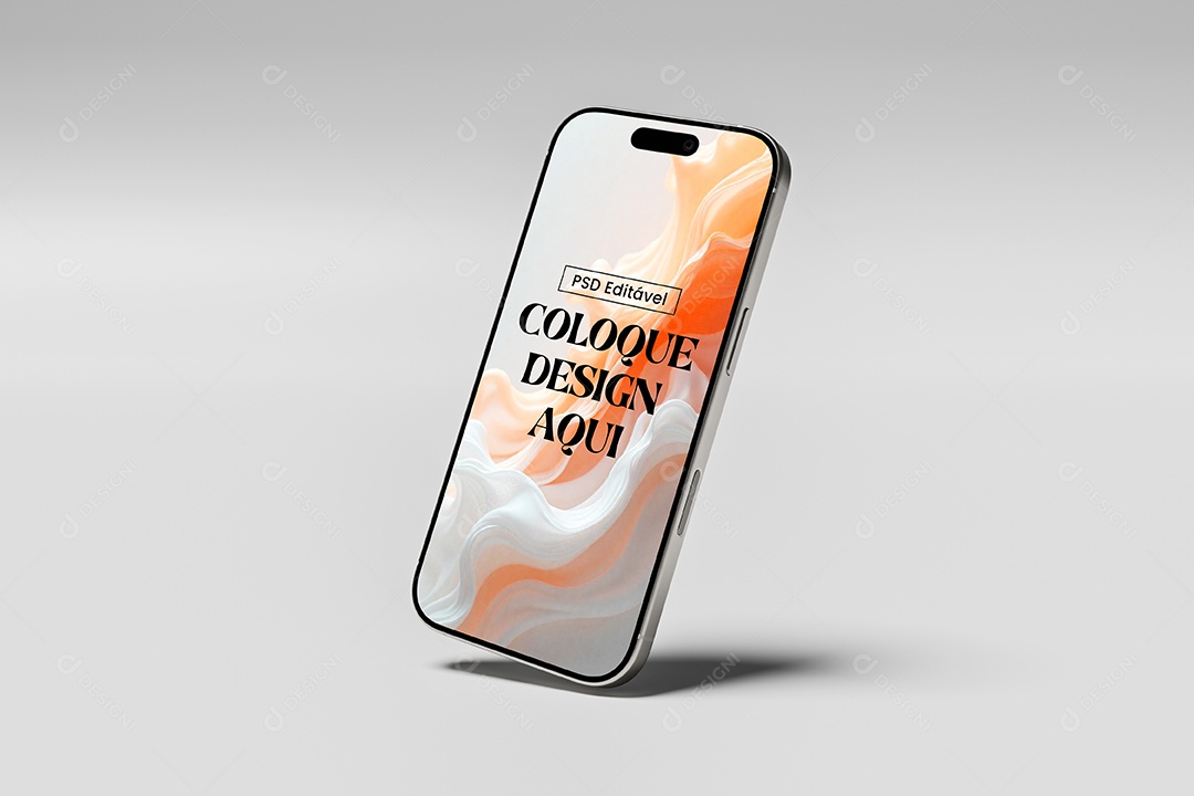 Mockup de Celular Inclinado PSD Editável