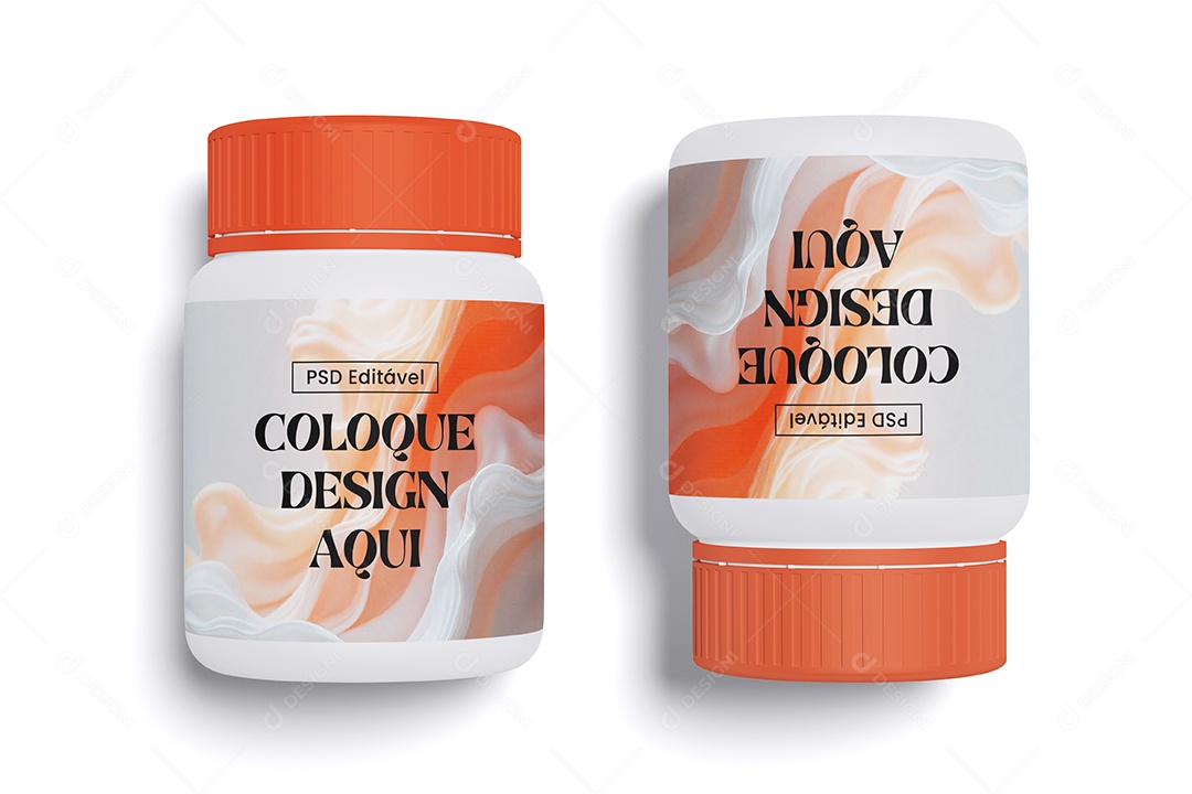 Mockup de Dois Potes PSD Editável