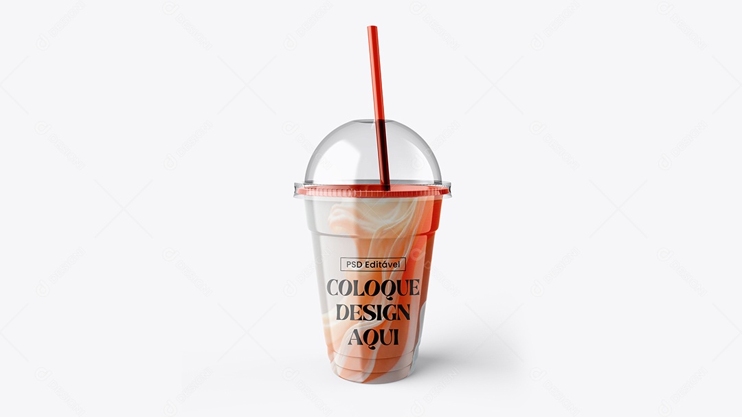 Mockup de Um Copo de Milkshake PSD Editável