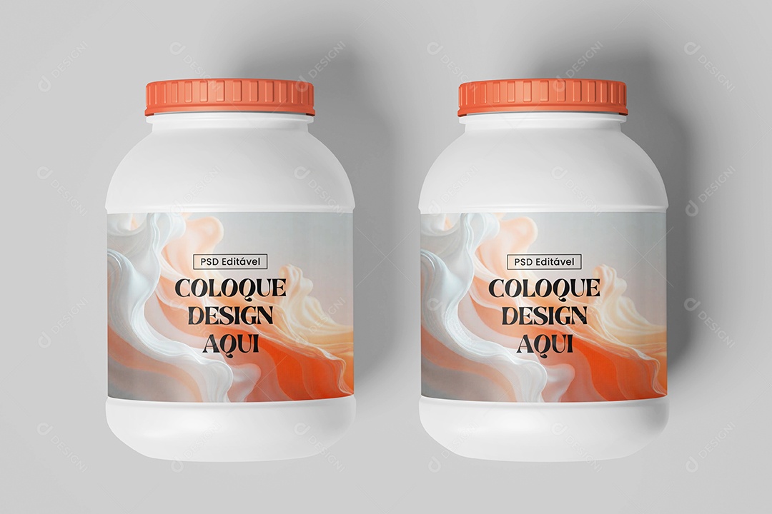 Mockup de Dois Potes PSD Editável