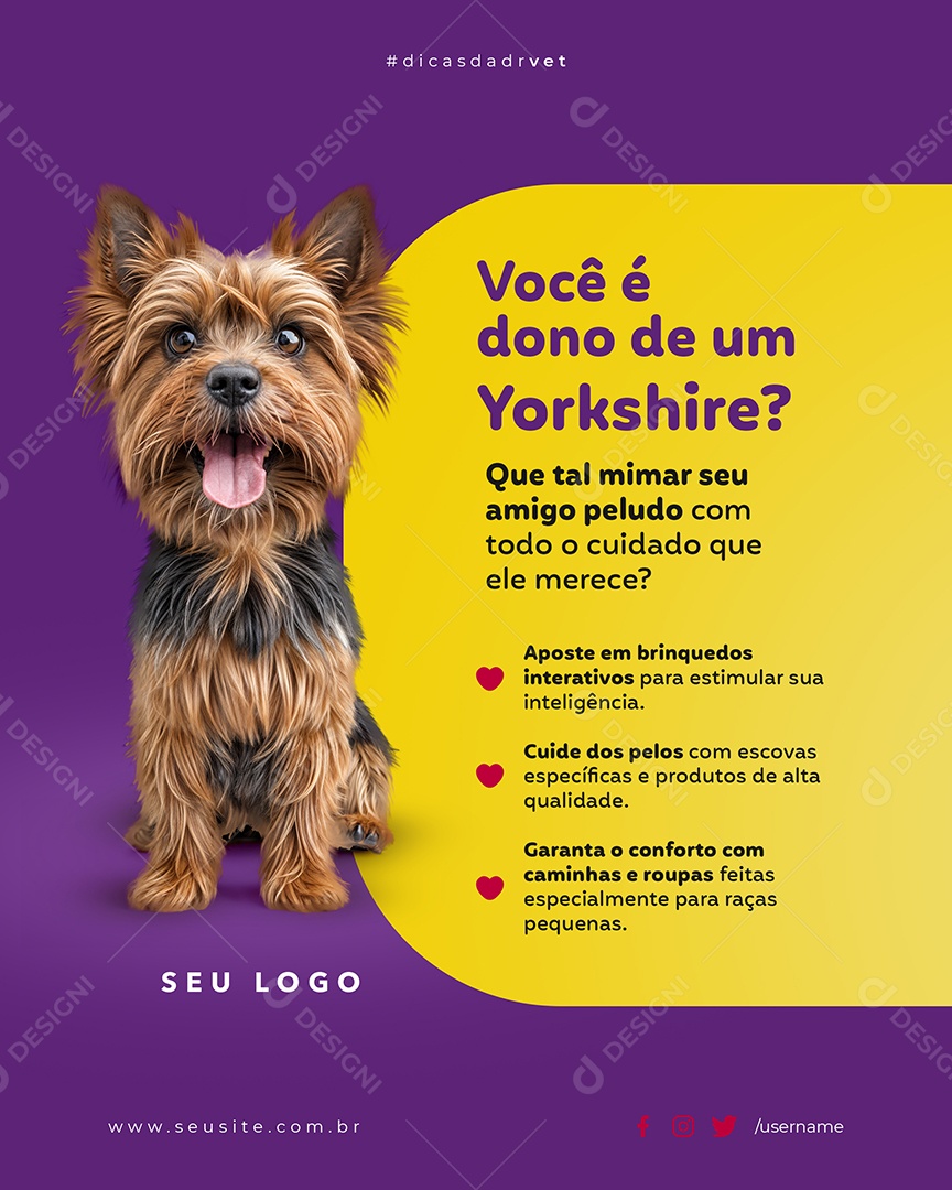 Que Tal Mimar Seu Amigo Peludo Social Media PSD Editável