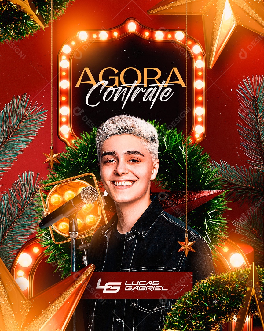 Flyer Natalino Contrate Agora Social Media PSD Editável