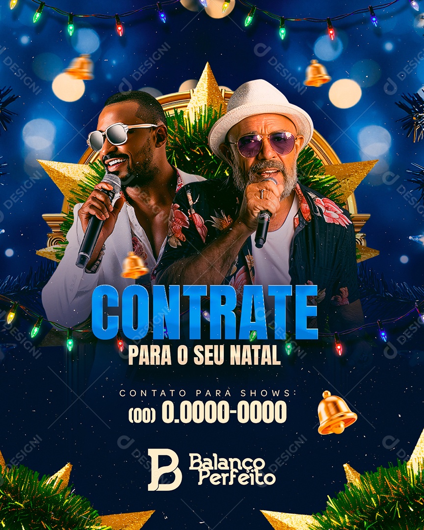 Flyer Contrate Para o Seu Natal Social Media PSD Editável
