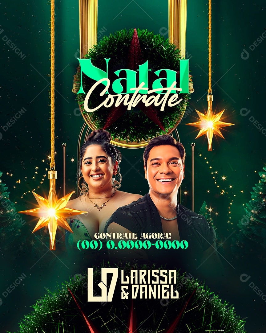 Flyer Natalino Contrate Social Media PSD Editável