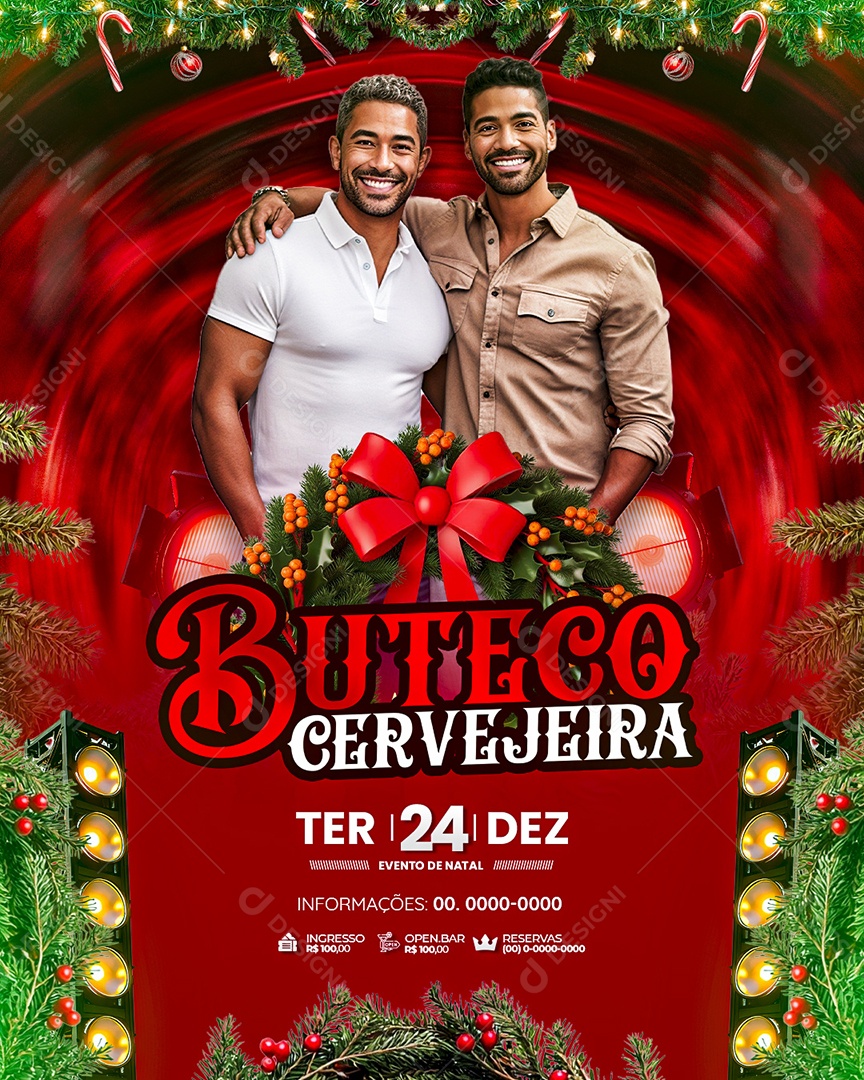 Flyer Buteco Cervejeria Social Media PSD Editável