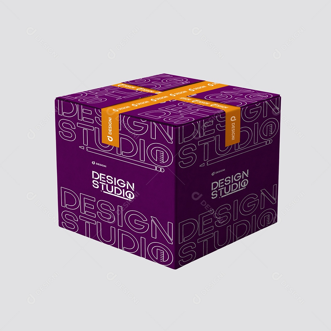 Mockup Caixa de Papelão PSD Editável