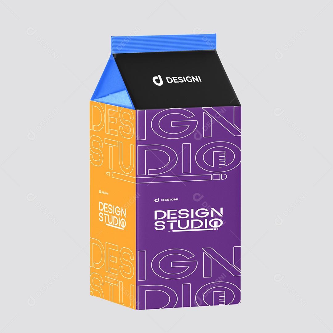 Mockup Caixa de Suco PSD Editável