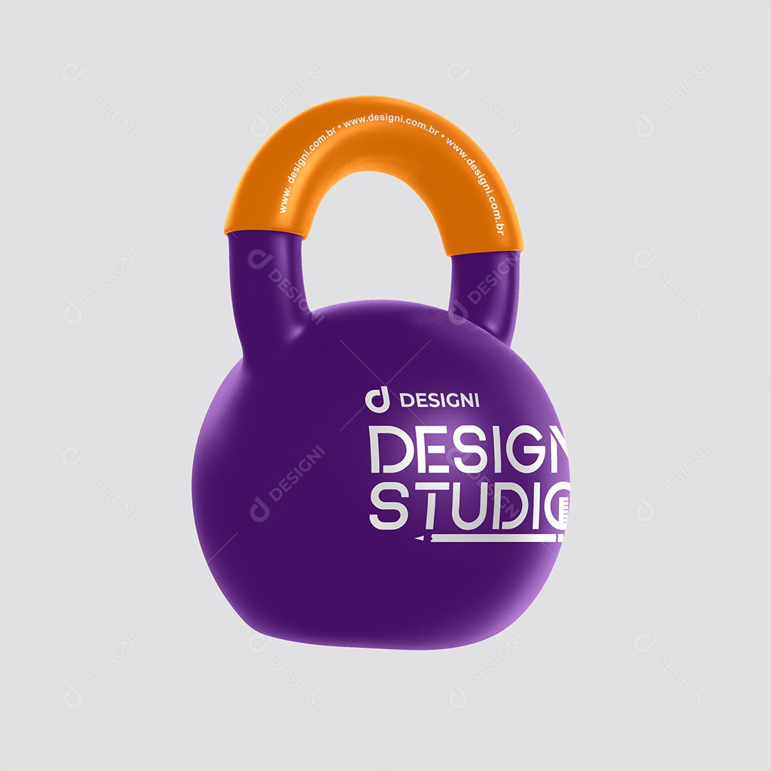 Mockup Peso Bola com Alça PSD Editável