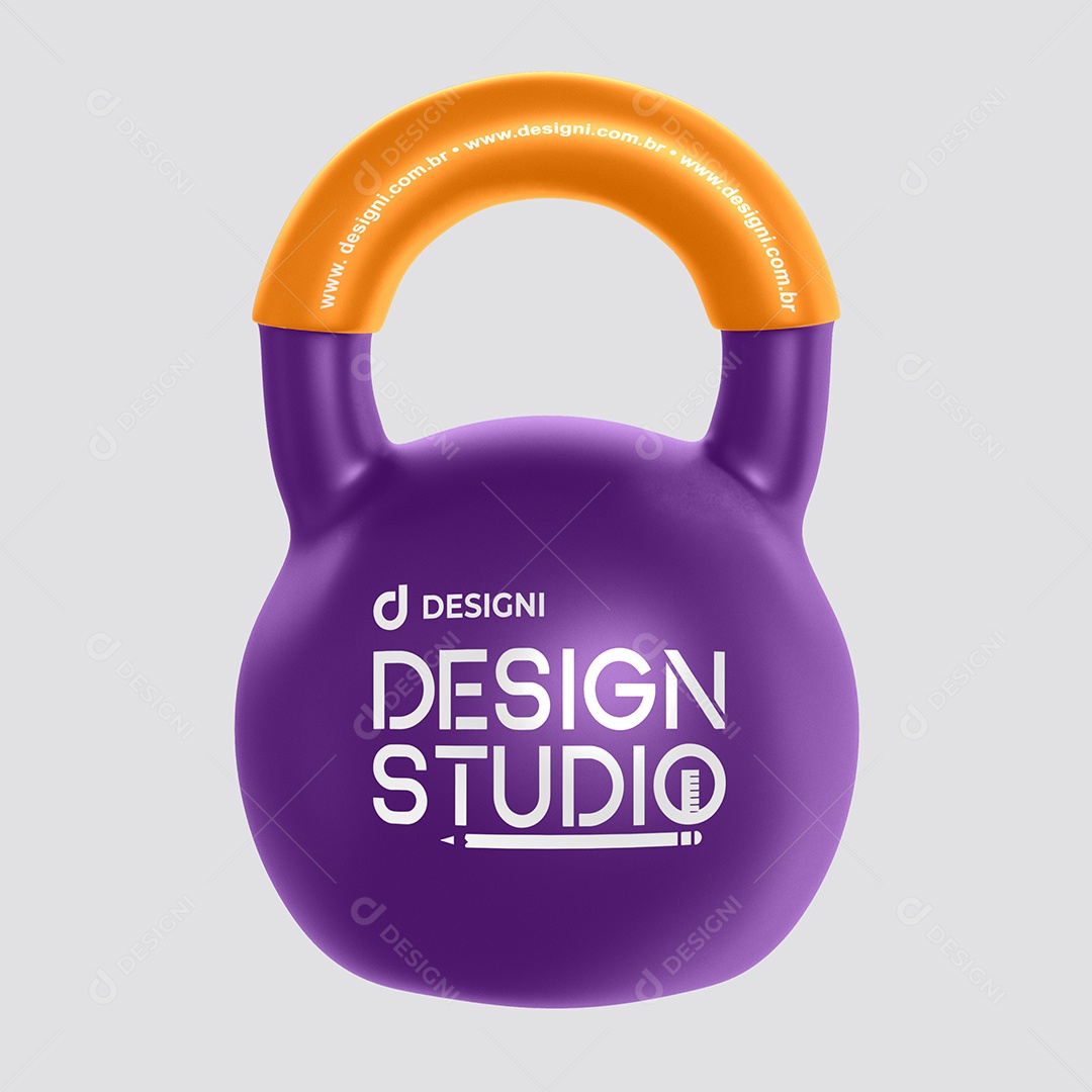 Mockup Peso Bola com Alça PSD Editável