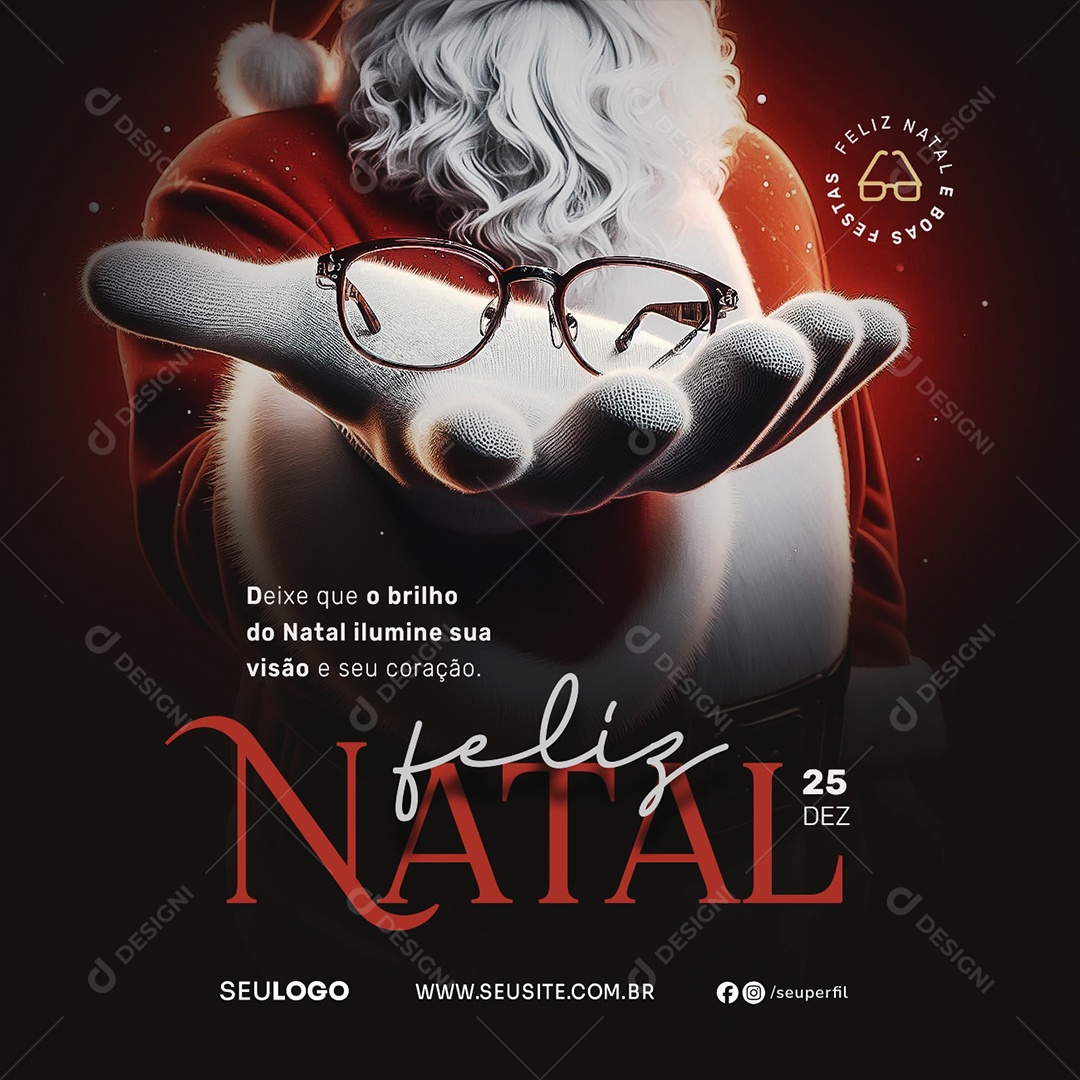 Social Media Feliz Natal 25 de Dezembro Academia PSD Editável