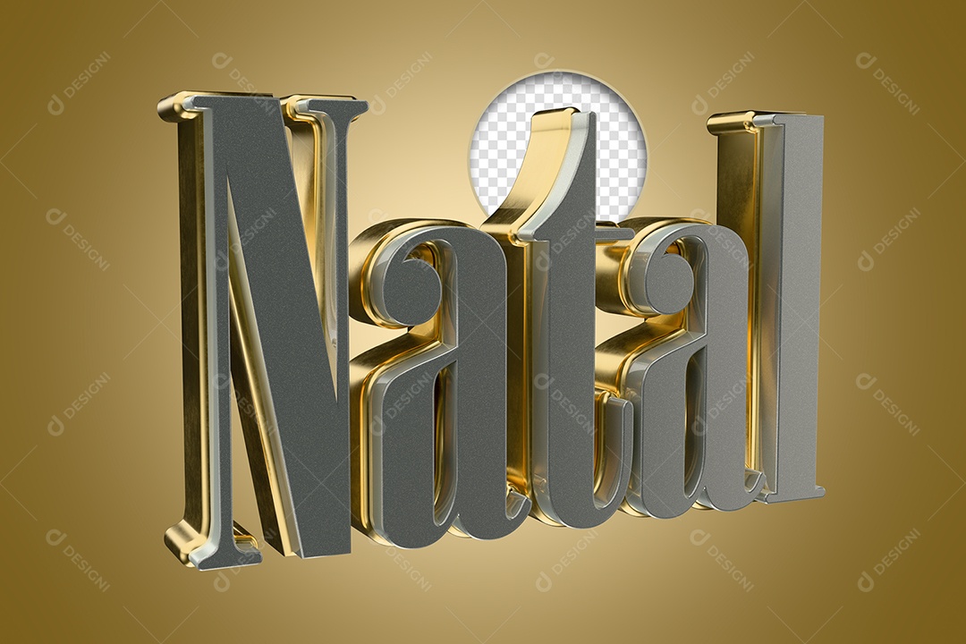 Texto 3D Natal Para Composição PSD